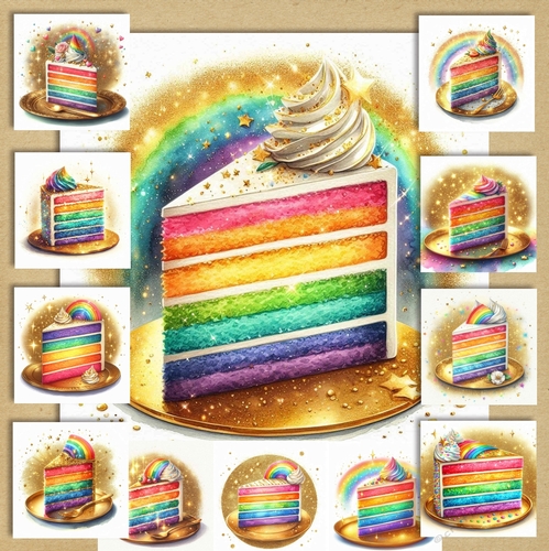 Beautiful Rainbow Cake 