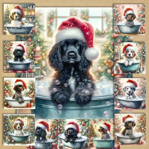 Christmas Tub Pups 2