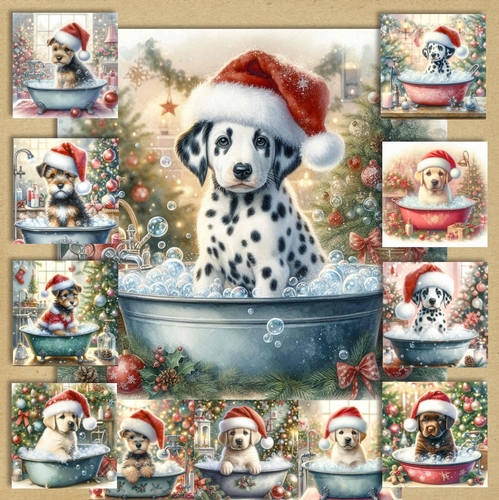 Christmas Tub Pups 3