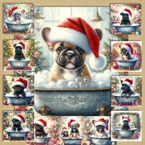 Christmas Tub Pups 5