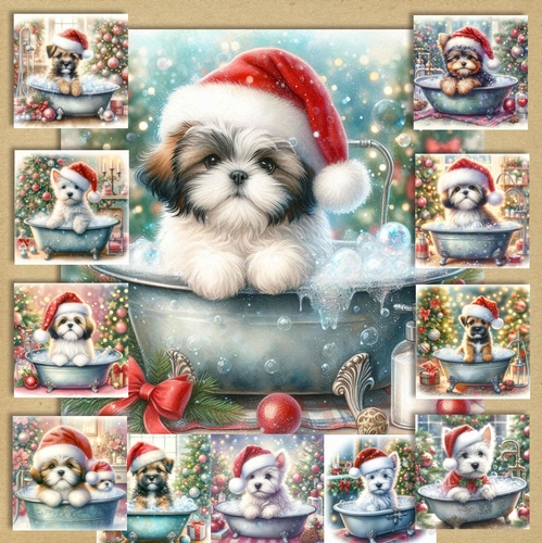 Christmas Tub Pups 6