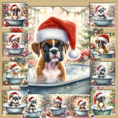 Christmas Tub Pups 7