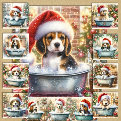 Christmas Tub Pups 8