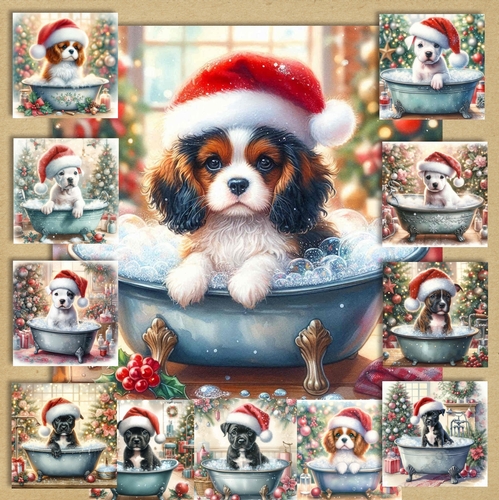 Christmas Tub Pups 9