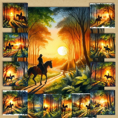 Sunset Forest Horse Ride