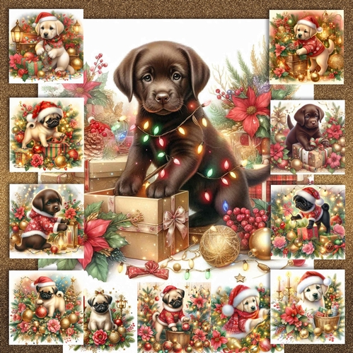Christmas Decoration Pups 10