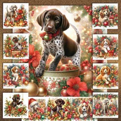 Christmas Decoration Pups 12