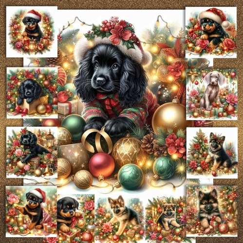 Christmas Decoration Pups 13