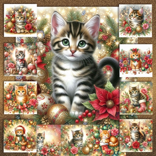 Christmas Decoration Kittens 1