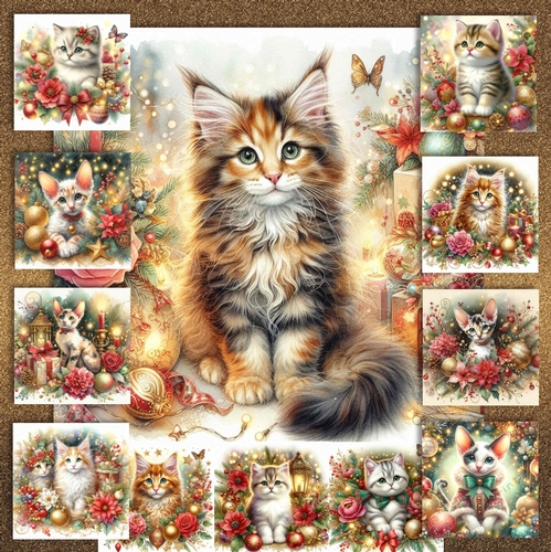 Christmas Decoration Kittens 2