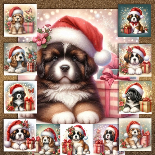 Santa Hat Pups 2