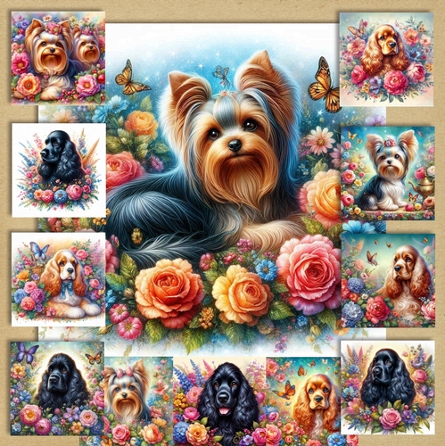 Vibrant Flower Dogs 6
