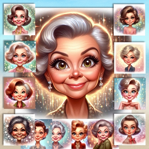 Caricature Senior Women