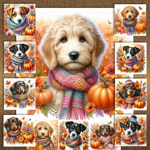 Pumpkin Fall Dogs 2