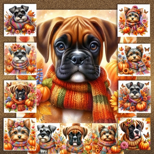 Pumpkin Fall Dogs 6