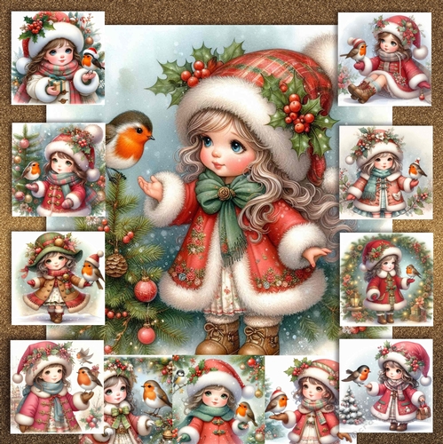 Christmas Girl Robin