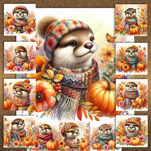 Pumpkin Fall Otter