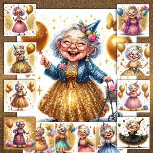 Cheery Senior Lady Birthday 