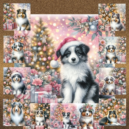 Pastel Christmas Pups 2