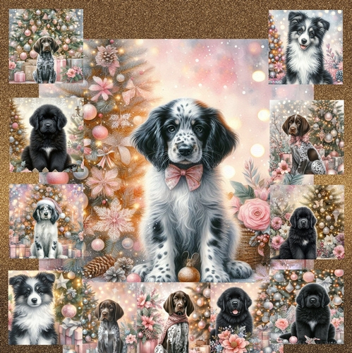 Pastel Christmas Pups 3
