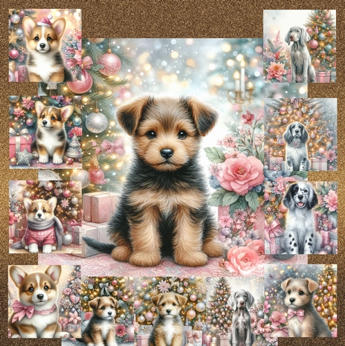 Pastel Christmas Pups 4