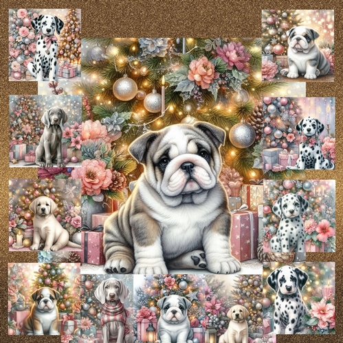 Pastel Christmas Pups 5