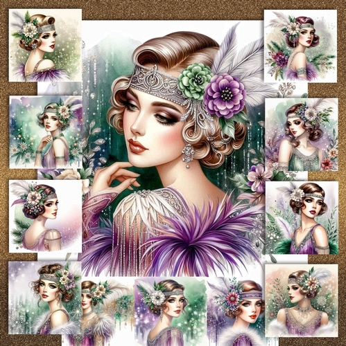Festive Art Deco Ladies 1