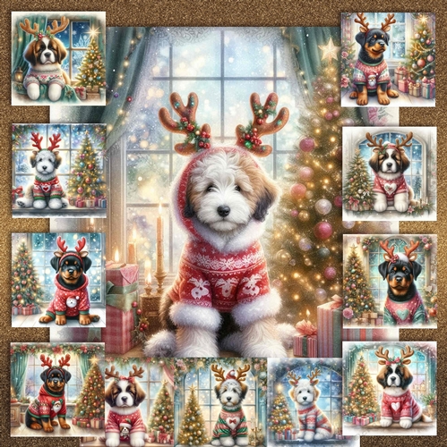 Christmas Antler Pups 1