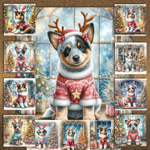 Christmas Antler Pups 2