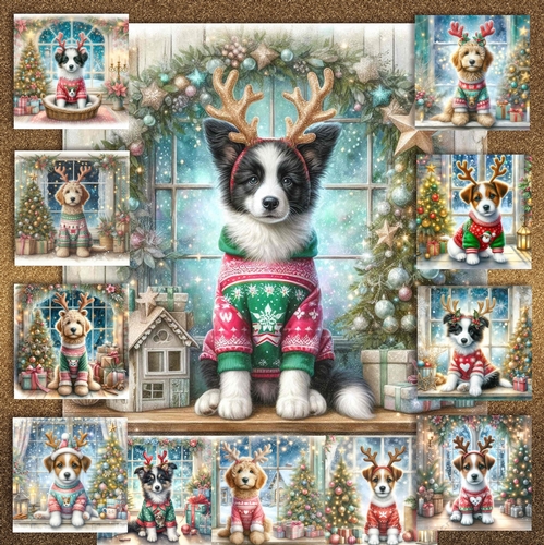 Christmas Antler Pups 4