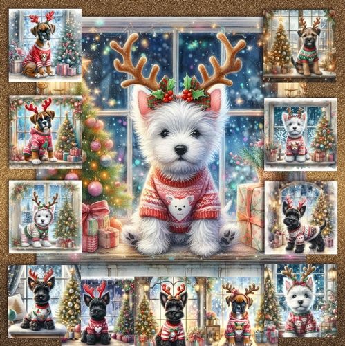 Christmas Antler Pups 9