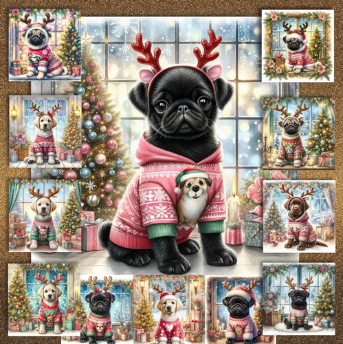 Christmas Antler Pups 11