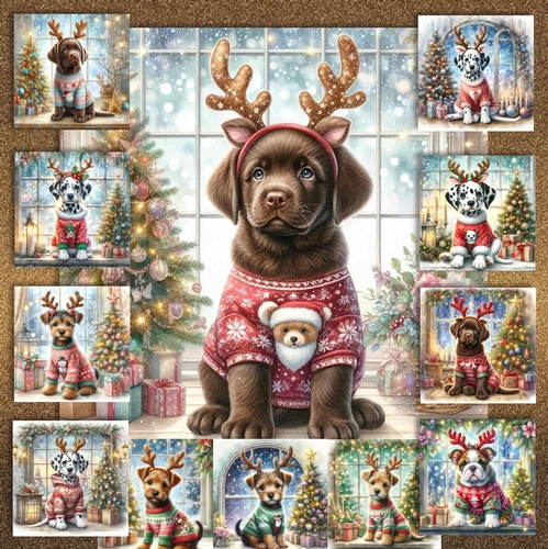 Christmas Antler Pups 12
