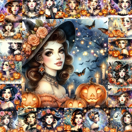 Halloween Pinup Girls 