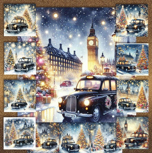 Festive London  Black Cab 