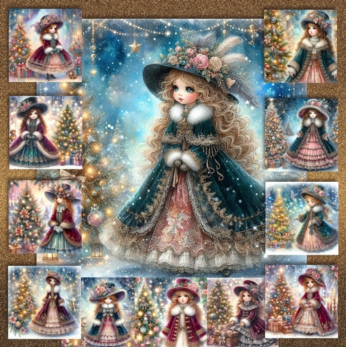 Victorian Christmas Doll 1