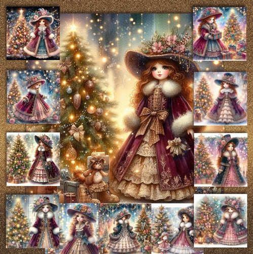 Victorian Christmas Doll 2