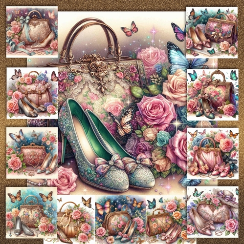 Floral Butterfly Handbags & Shoes 1