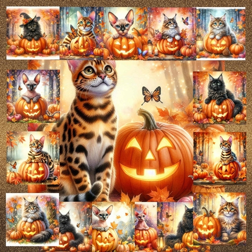 Pumpkin Cats