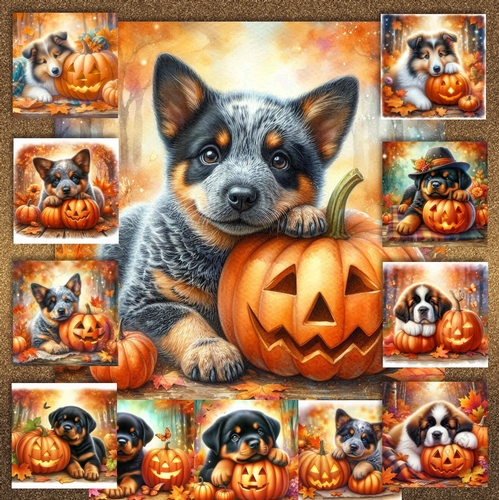 Pumpkin Forest Dogs 1