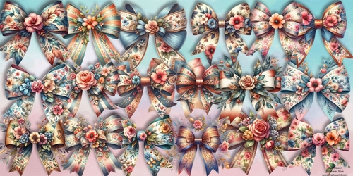 Floral Bow Clip Art