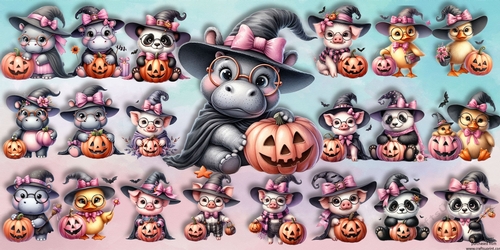 Halloween Cuties Clip Art