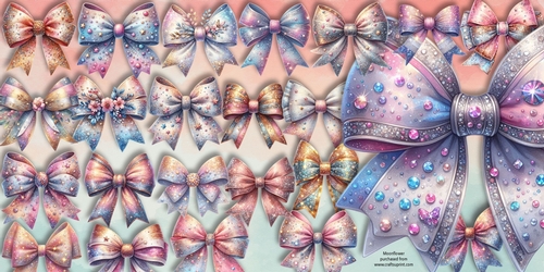 Glitter Bows Clip Art