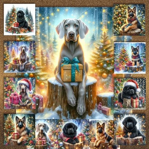 Christmas Tree Stump Pups 1