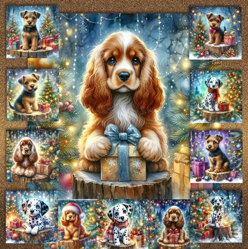 Christmas Tree Stump Pups 3