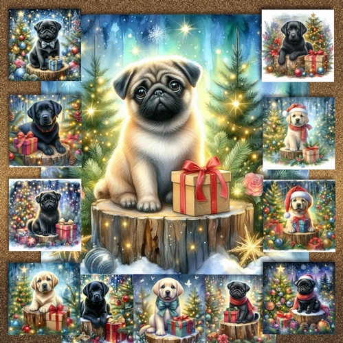 Christmas Tree Stump Pups 5
