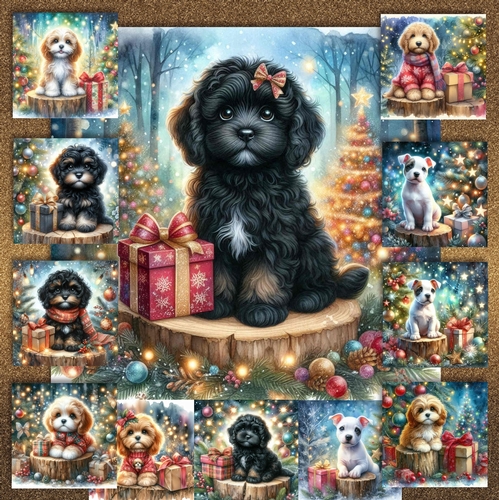 Christmas Tree Stump Pups 11