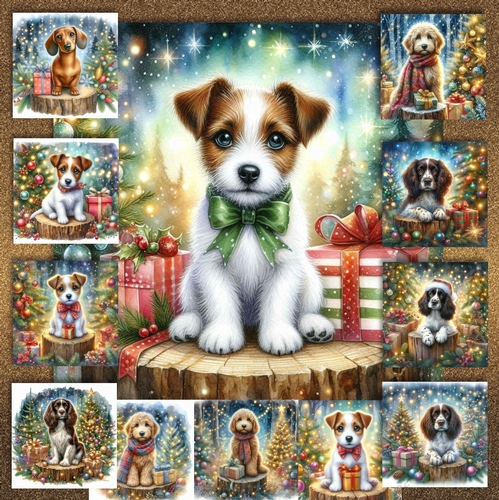 Christmas Tree Stump Pups 12