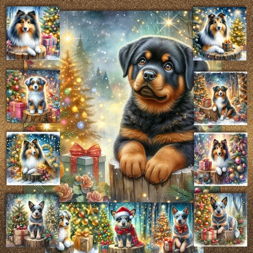 Christmas Tree Stump Pups 14