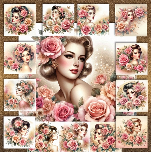 Vintage Rose Lady 
